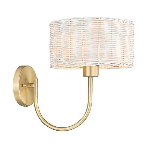 Erma One Light Wall Sconce in Brushed Champagne Brass (62|10841WBCBWW)
