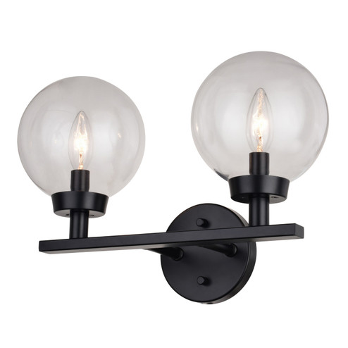 Lander Two Light Vanity in Matte Black (63|W0431)