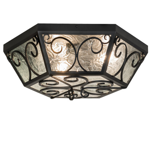 Camilla Three Light Flushmount in Black Metal (57|262943)