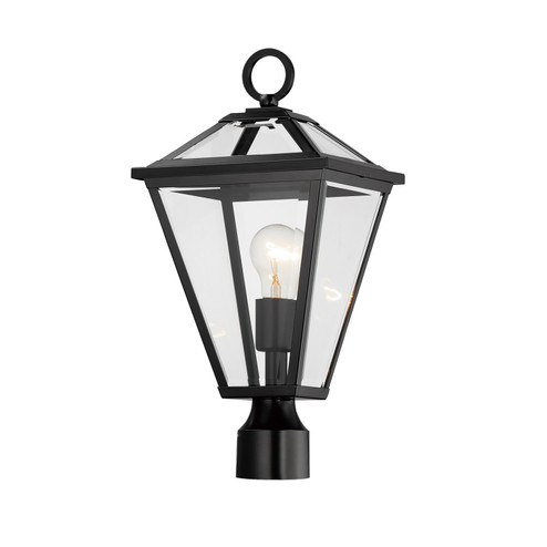 Prism One Light Post Lantern in Black (16|30568CLBK)