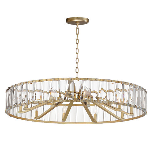 Odeon Ten Light Chandelier in Golden Silver (16|21869BCGS)