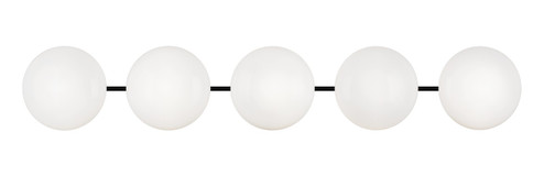 Pearlesque Five Light Wall Sconce in Matte Black (423|S05105MBOP)