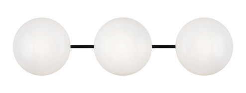 Pearlesque Three Light Wall Sconce in Matte Black (423|S05103MBOP)