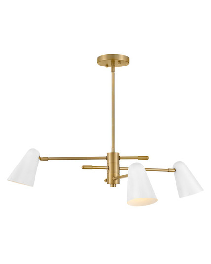 Birdie LED Chandelier in Lacquered Brass (531|83543LCBMW)