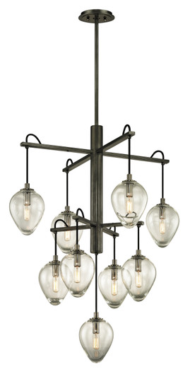 Brixton Nine Light Chandelier in Graphite/Black Chrome (67|F6207GRABCR)