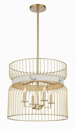 Park Slope by Robin Baron Four Light Pendant in Nouveau Gold (7|3394754)
