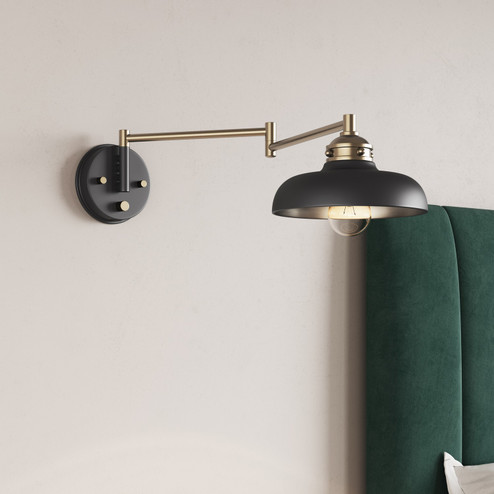 Ellison One Light Swing Arm Wall Sconce in Matte Black/Vintage Brass (59|15001MBVB)