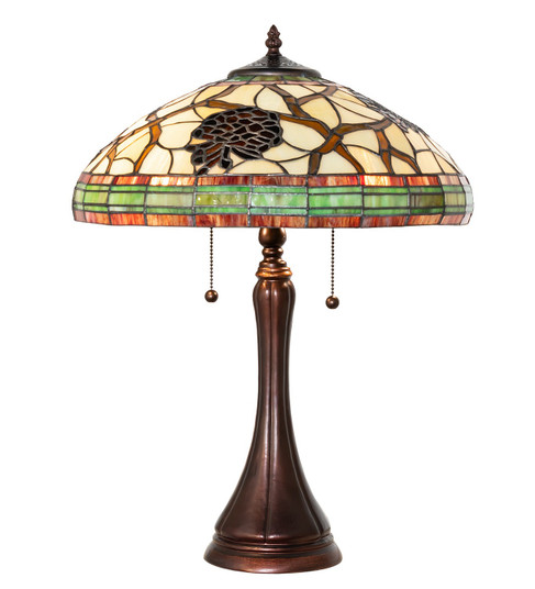 Pinecone Two Light Table Lamp in Mahogany Bronze (57|125610)
