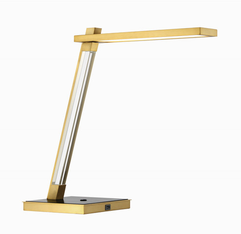 Sauvity LED Table Lamp in Coal & Soft Brass (42|P1925726L)