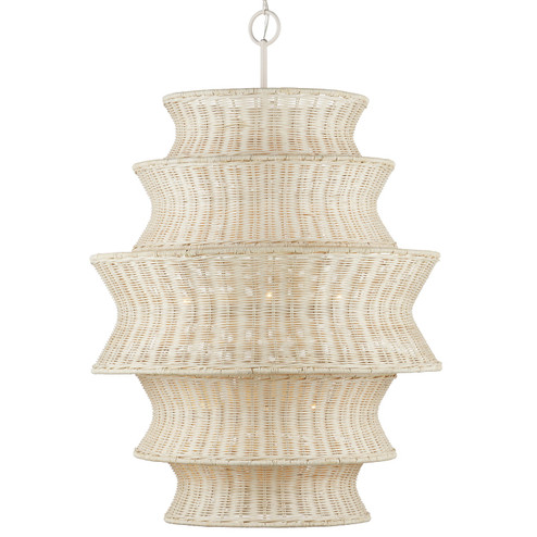 Phebe Nine Light Chandelier in Bleached Natural/Vanilla (142|90001083)