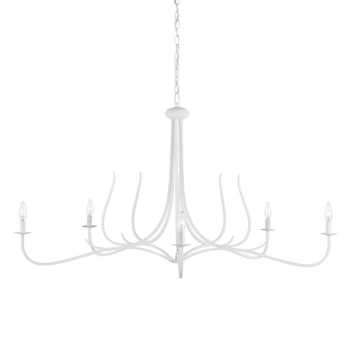 Passion Five Light Chandelier in Gesso White/Painted Gesso White (142|90000989)