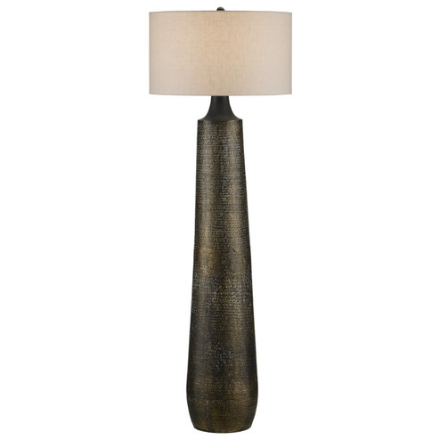 Brigadier One Light Floor Lamp in Antique Brass/Black/Whitewash (142|80000136)