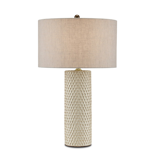 Polka Dot One Light Table Lamp in Ivory/Brown/Polished Brass (142|60000819)