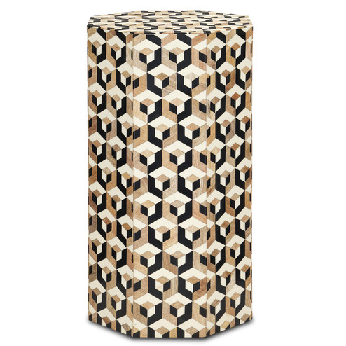 Geo Collection Accent Table in Natural/White/Black (142|30000239)