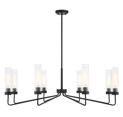 Baker Eight Light Chandelier in Matte Black (51|18860889)