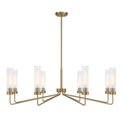 Baker Eight Light Chandelier in Warm Brass (51|188608322)