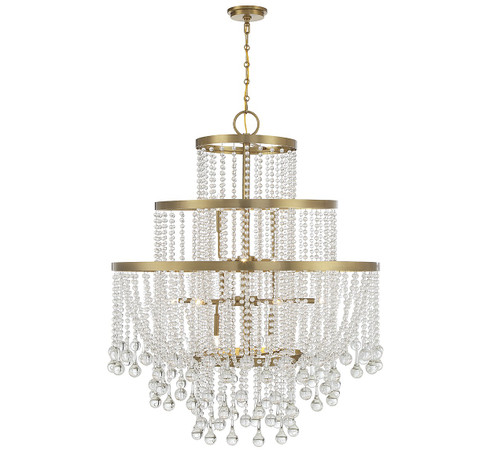 Luna 15 Light Chandelier in Warm Brass (51|1186815322)