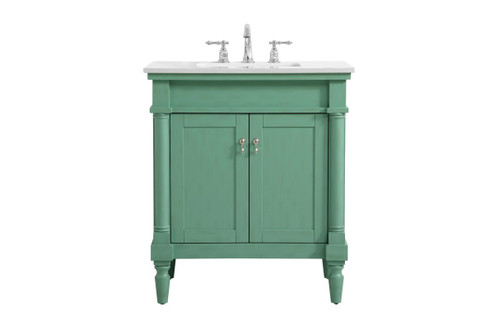 Lexington Single Bathroom Vanity in Vintage mint (173|VF13030VMVW)