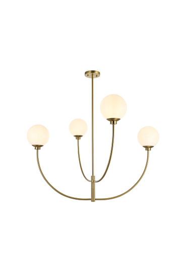 Nyomi Four Light Chandelier in Satin Gold (173|LD814D42SG)