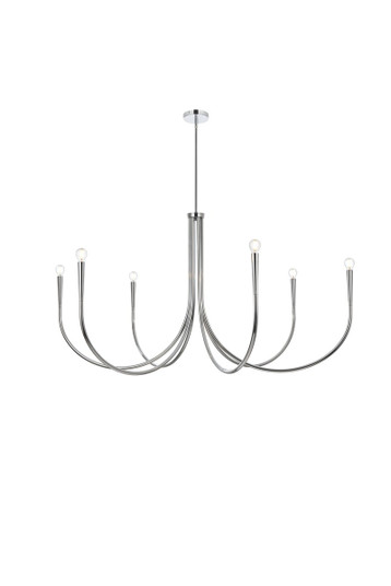 Layne Six Light Chandelier in Chrome (173|LD722D55C)
