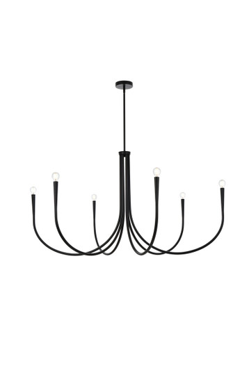 Layne Six Light Chandelier in Black (173|LD722D55BK)