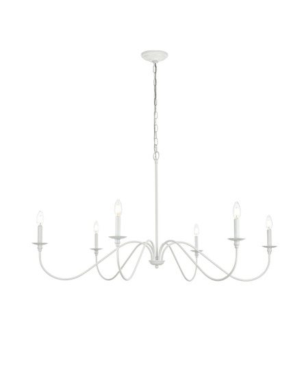 Rohan Six Light Chandelier in White (173|LD5056D48WH)