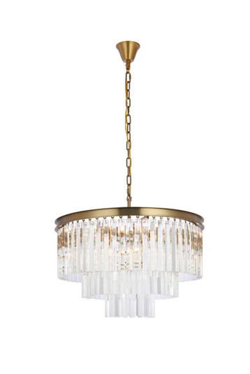 Sydney Nine Light Chandelier in satin gold (173|1201D26SGRC)