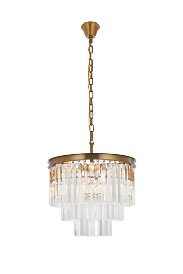 Sydney Nine Light Chandelier in satin gold (173|1201D20SGRC)