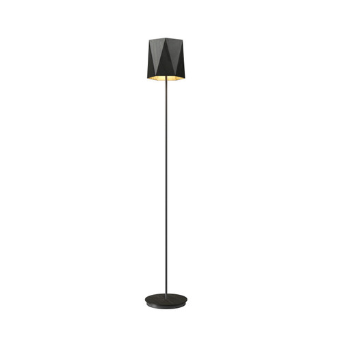 Facet One Light Floor Lamp in Charcoal (486|305744)