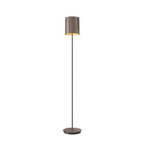 Cylindrical One Light Floor Lamp in American Walnut (486|305418)