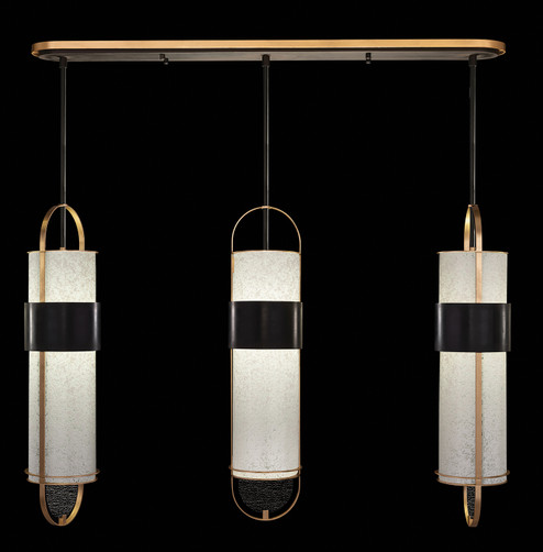 Bond LED Pendant in Black & Gold/Bahama Sand (48|92614022ST)