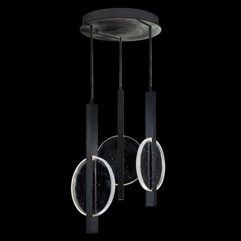 Selene LED Pendant in Black/Clear Glass (48|9222401ST)