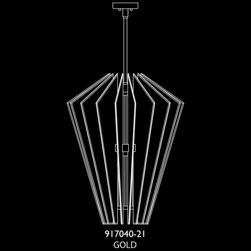 Newton LED Pendant in Gold/Up Glass (48|91704021ST)