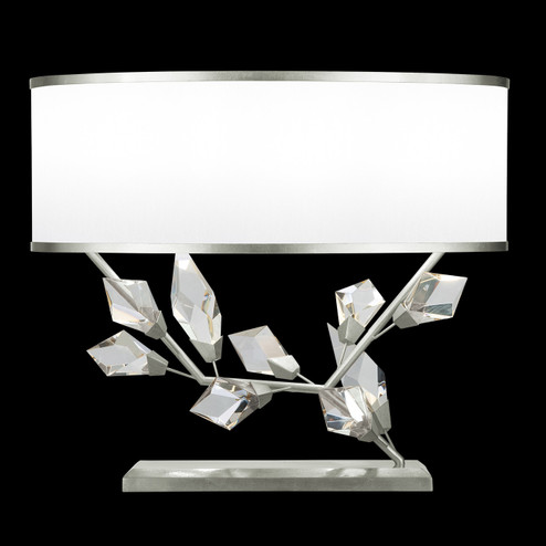 Foret Two Light Table Lamp in Silver Leaf w/White Shade (48|9086101ST)