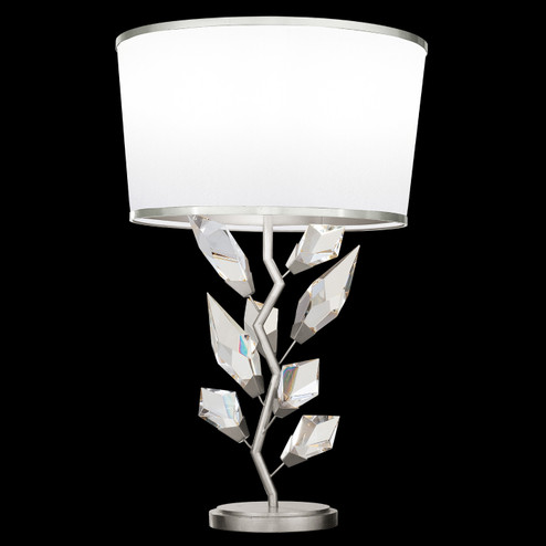 Foret One Light Table Lamp in Silver Leaf w/White Shade (48|9080101ST)