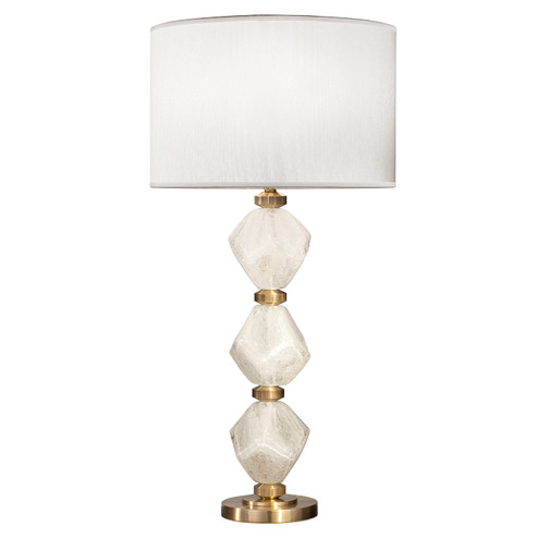 Natural Inspirations One Light Table Lamp in Clear Quartz Blown Glass w/White Shade (48|90001086ST)