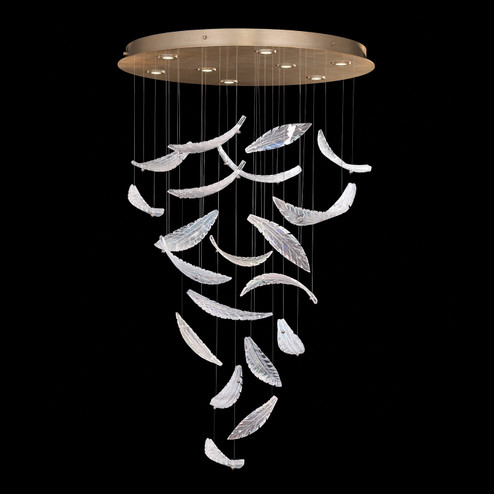 Elevate LED Pendant in Gold/Dichroic ''Plumes'' (48|895840211ST)