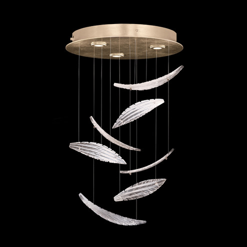 Elevate LED Pendant in Gold/White ''Plumes'' (48|895640221ST)