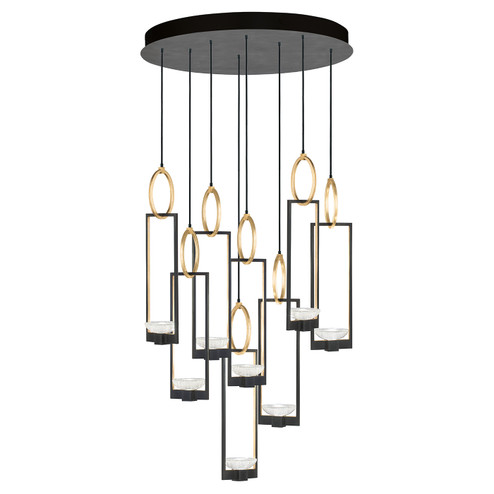 Delphi LED Pendant in Black/Gold (48|8932403ST)
