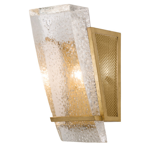 Crownstone One Light Wall Sconce in Gold w/Metal Mesh Inserts (48|89075022ST)