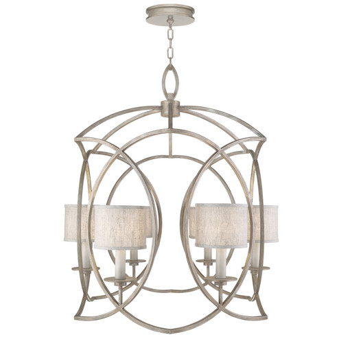 Cienfuegos Six Light Chandelier in Gray w/Greige Fabric Shades (48|88984021ST)