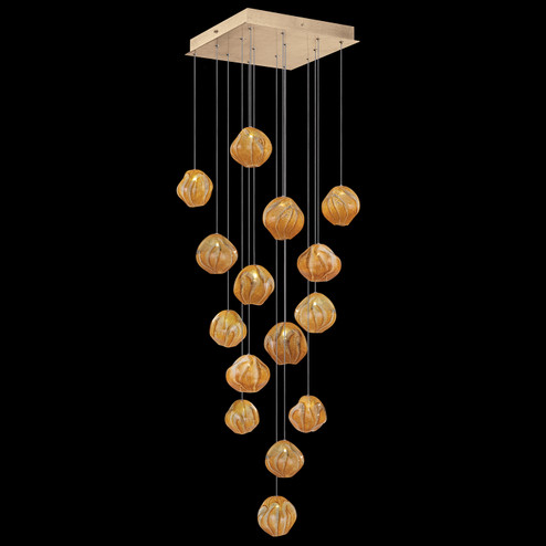 Vesta LED Pendant in Gold w/Amber Glass (48|86684022LD)