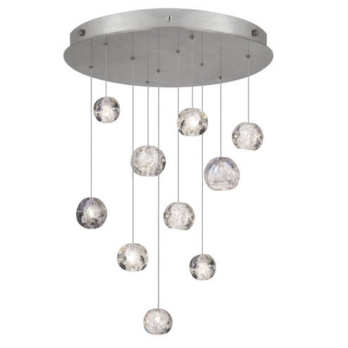 Natural Inspirations LED Pendant in Silver w/Nebula Glass Drops (48|863540106LD)