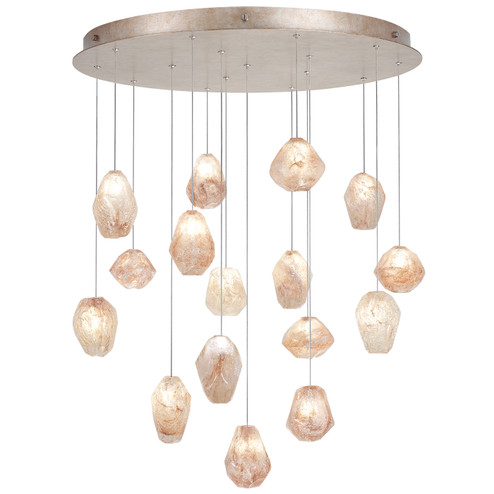 Natural Inspirations LED Pendant in Gold w/Clear Quartz Glass Drops (48|86284024LD)
