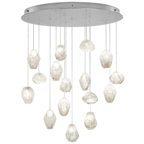Natural Inspirations LED Pendant in Silver w/Clear Quartz Glass Drops (48|86284013LD)