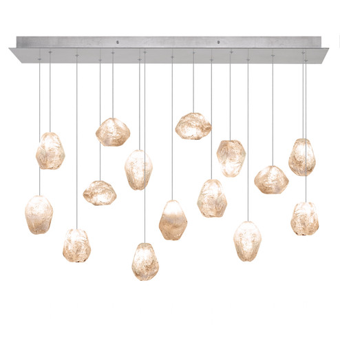 Natural Inspirations LED Pendant in Silver w/Clear Quartz Glass Drops (48|85374014LD)