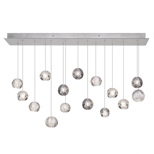 Natural Inspirations LED Pendant in Silver w/Nebula Glass Drops (48|853740106LD)