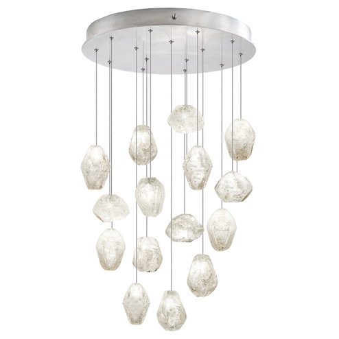 Natural Inspirations LED Pendant in Silver w/Clear Quartz Glass Drops (48|85314013LD)