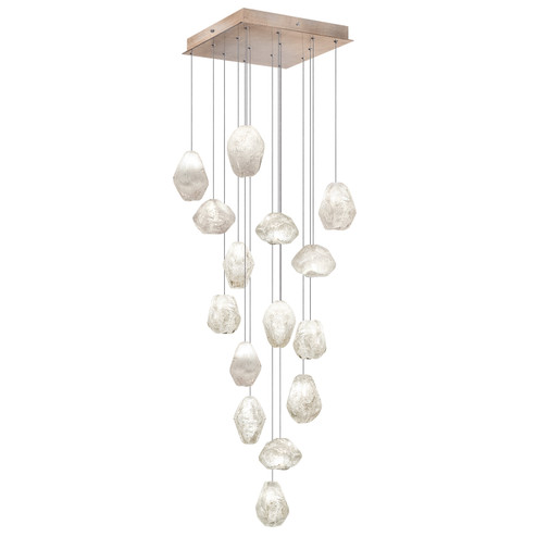 Natural Inspirations LED Pendant in Gold w/Clear Quartz Glass Drops (48|85304023LD)