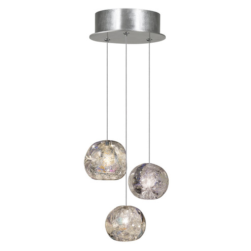 Natural Inspirations LED Pendant in Silver w/Nebula Glass Drops (48|852340106LD)